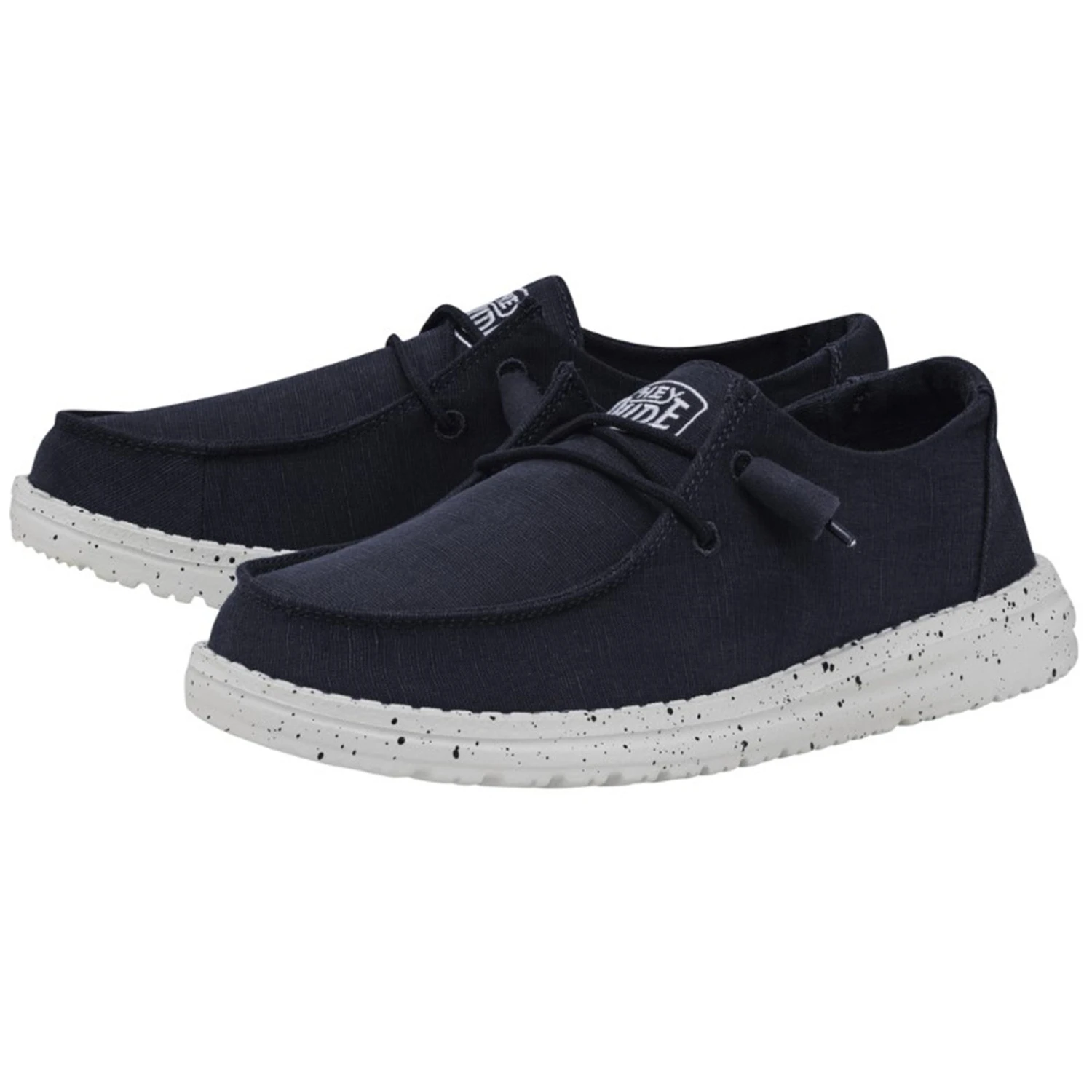 Heydude Hey Dude Women's Wendy Slub Canvas Navy Shoes 1 Heydude Hey Dude Women's Wendy Slub Canvas Navy Shoes