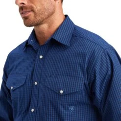 Ariat Blue Classic Snap Shirt -Western cowboy Screenshot2023 06 01133235