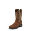 Tony Lama Diboll Rust Diamond Plate Waterproof Composite Square Toe Boot