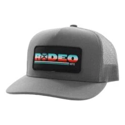 Hooey Mid Profile Grey Cap-Serape Rodeo Patch