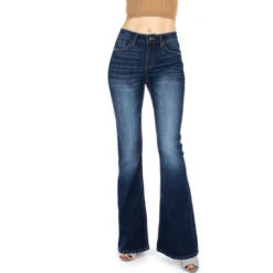 KanCan Dark Wash Flare Jean -Western cowboy dark kancan front