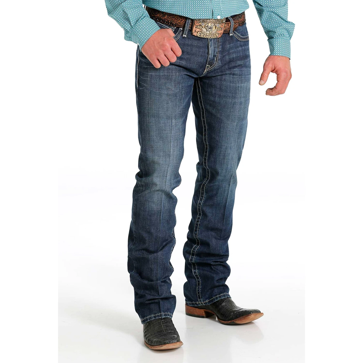 Cinch Men's Ian Dark Stonewash Jeans 2 Cinch Men's Ian Dark Stonewash Jeans - Image 2