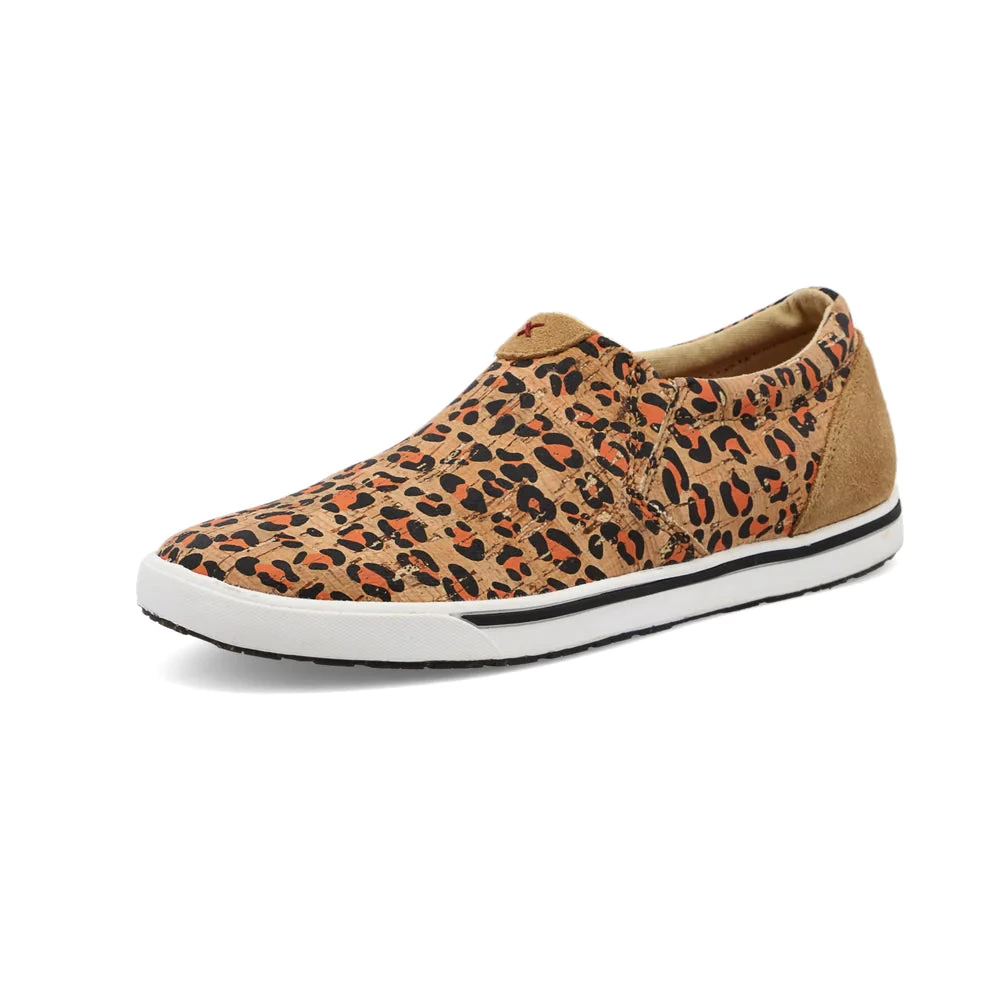 Twisted X Women's Cheetah And Cork Slip-On Shoe 1 Twisted X Women's Cheetah And Cork Slip-On Shoe
