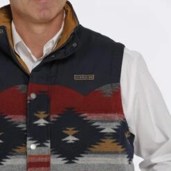 Cinch Aztec Puffer Vest -Western cowboy mwv1533004 4 253 detail