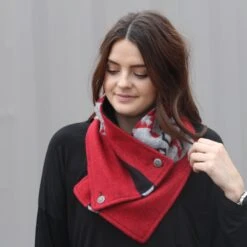 Red And Black Aztec Neck Wrap