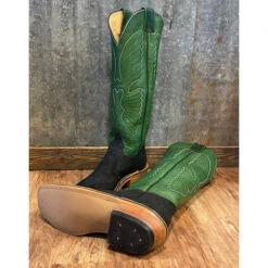 Olathe Black And Jade Hippo Boots -Western cowboy olth4