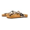 Myra Black And White Hide Sandals