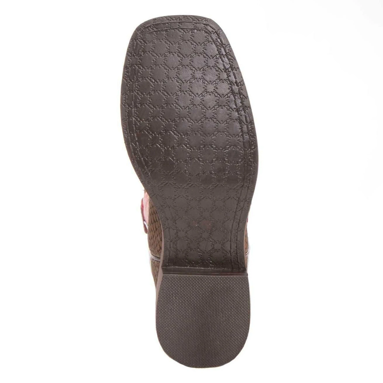 Kid's Brown Viper And Red Square Toe Boots 4 Kid's Brown Viper And Red Square Toe Boots - Image 4