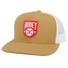 Hooey High Profile Tan/White Cap-Red Hooey 1972 Patch