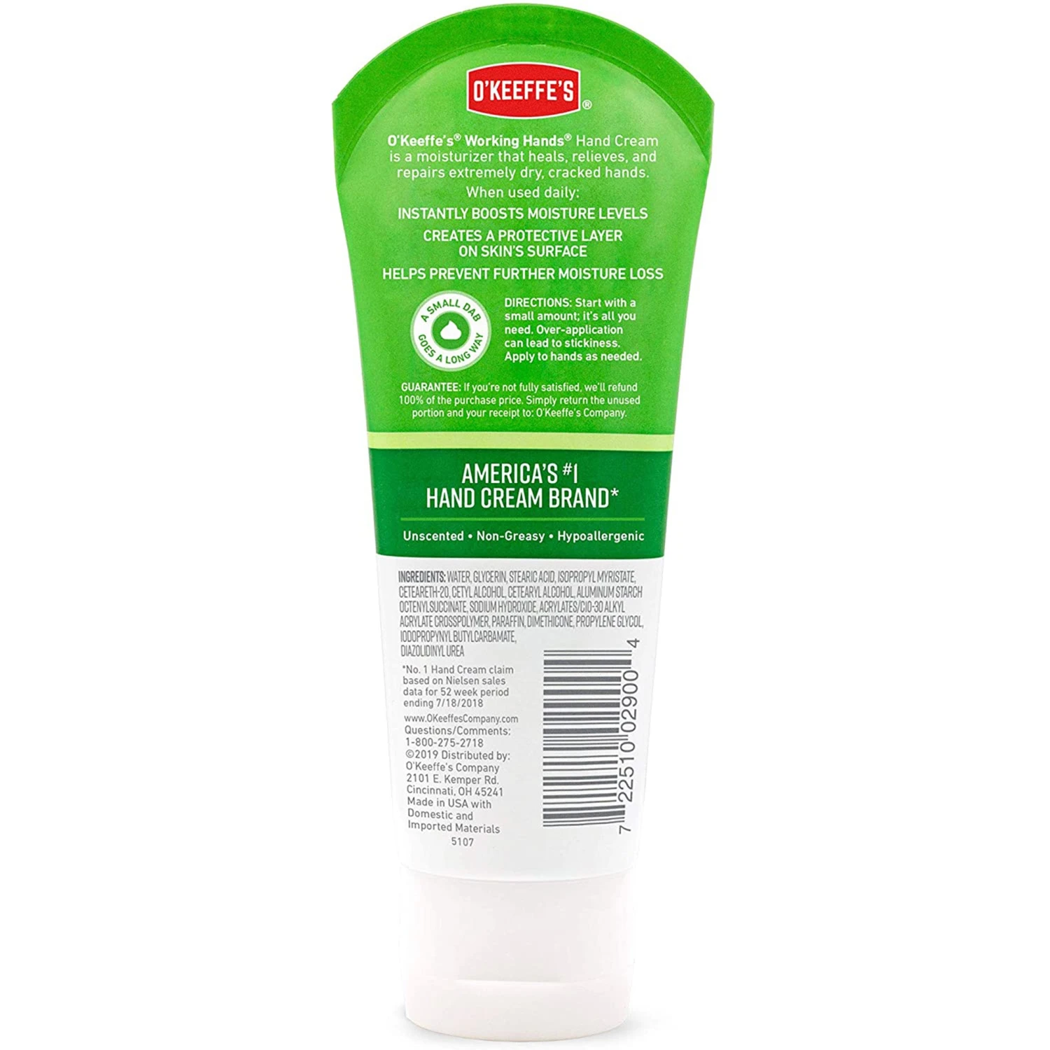 O'Keeffe's Working Hands Hand Cream Tube 2 O'Keeffe's Working Hands Hand Cream Tube - Image 2