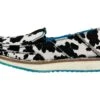 Black/White Cow Print Leona Shoe