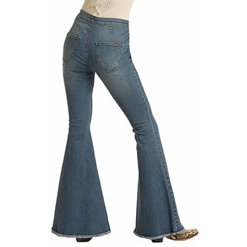 Rock & Roll Junior Fit High Rise Fashion Bell Flare Jeans 2 Rock & Roll Junior Fit High Rise Fashion Bell Flare Jeans - Image 2